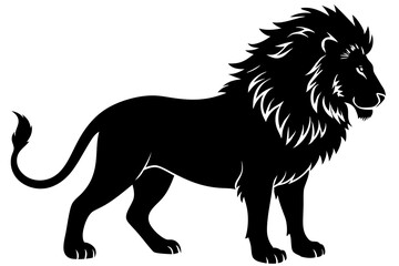 Lion silhouette vector art illustration