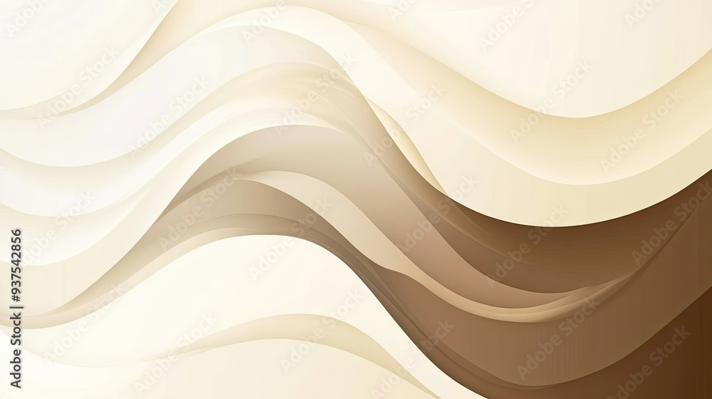 Poster abstract gradient vector featuring a blend from deep brown to light cream
