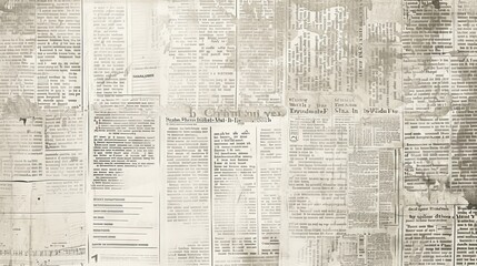 Obraz premium grunge newspaper paper texture , newspaper texture , aged paper background , pattern background , vintage old newspaper
