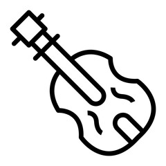 Violin Vector Line Icon Design