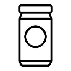 Can Vector Line Icon Design