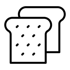 Bread Vector Line Icon Design