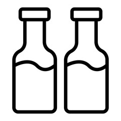 Bottles Vector Line Icon Design