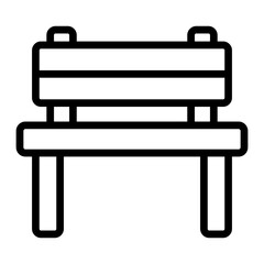 Bench Vector Line Icon Design