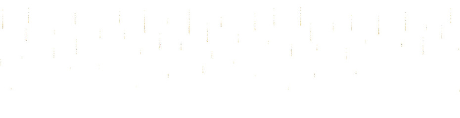 Gold Glowing Sparkling Rain. Falling Meteorite Star