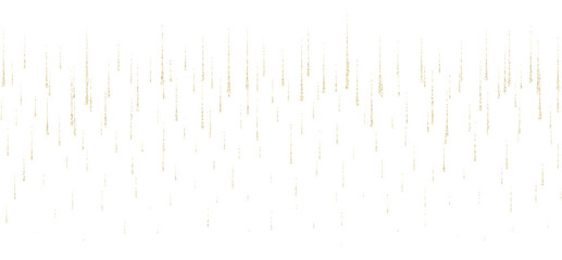 Gold Glowing Sparkling Rain. Falling Meteorite Star © Maryna Stryzhak