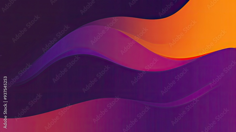 Poster dynamic gradient vector featuring a smooth transition from purple to orange