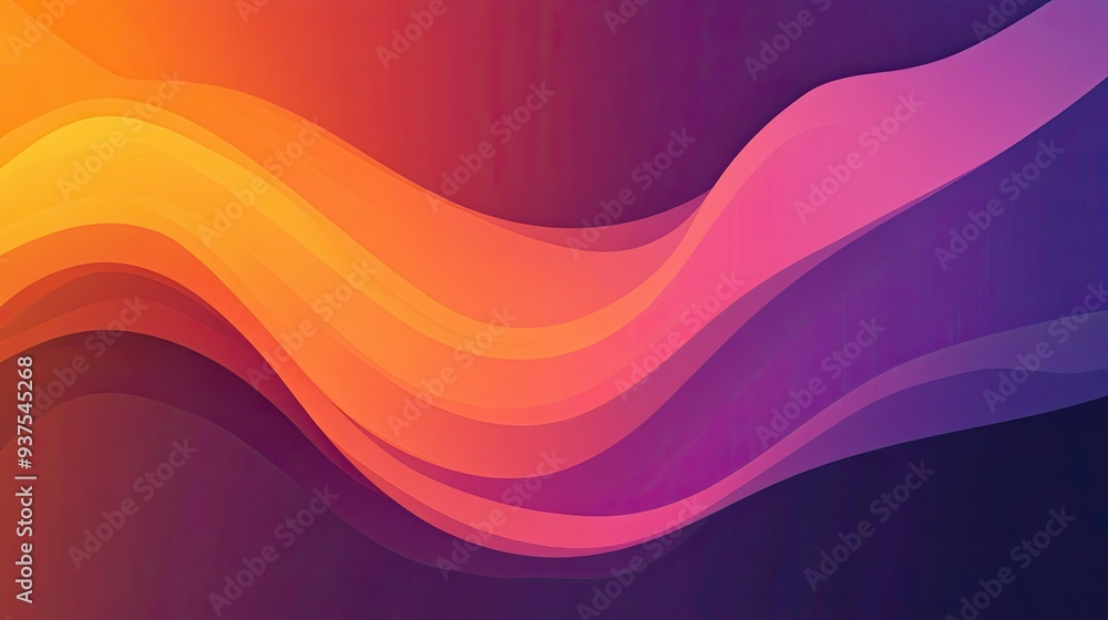 Poster dynamic gradient vector featuring a smooth transition from purple to orange