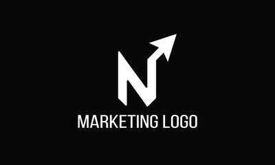 Morden marketing logo, Monogram logo, marketing firm logo, and luxury marketing logo vector template