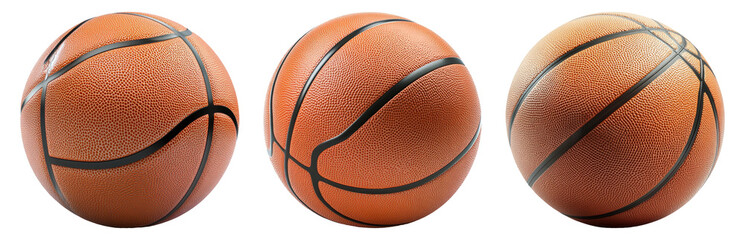 Obraz premium Basketball set isolated on transparent background