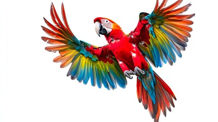 Fototapeta premium Vibrant Macaw in Flight
