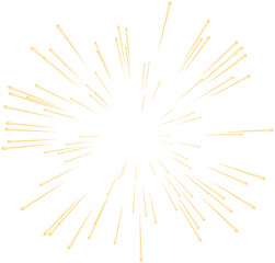 Obraz premium Gold Glowing Transparent Firework. New Year Sparkler Star