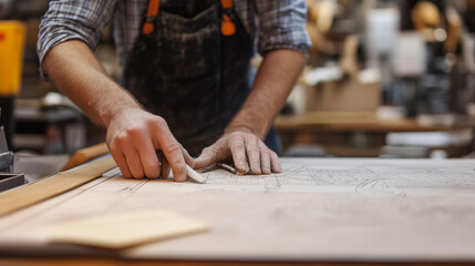hands of a carpenter