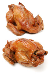 Roast Chicken on white background