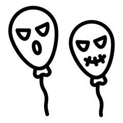 Balloon icon in outline style