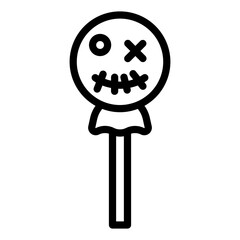 Halloween Candy icon in outline style