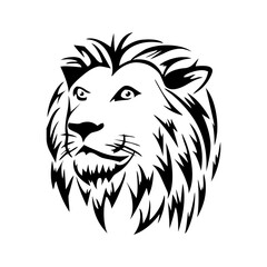 Obraz premium Black lion icon. Lion logo