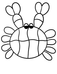 Black pattern crab color by code template
