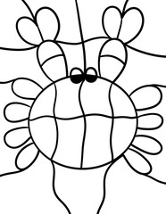 Black pattern crab color by code template