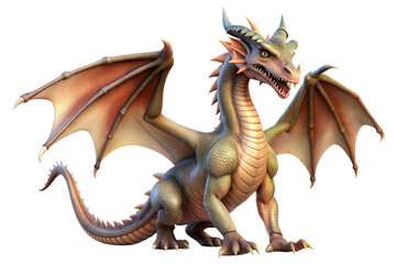 dragon clipart 3d on a transparent background
