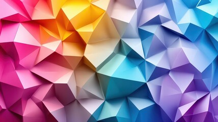 Obraz premium A vibrant low-poly background featuring a blend of colors, creating a dynamic and abstract visual experience.