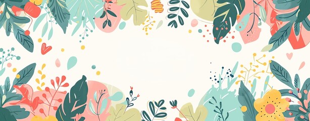Obraz premium Baby shower template with cute graphics and clear content areas