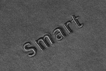 Fototapeta premium Embroidered word Smart
