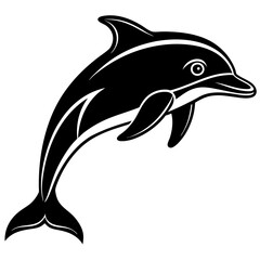 Dolphin silhouette Vector
