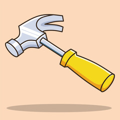 Tools Hammer Vector Illustration Cartoon