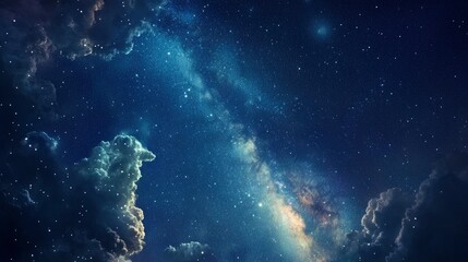 Clouds streak across the Milky Way , ai