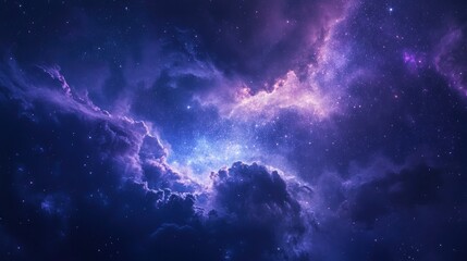 Fototapeta premium Clouds streak across the Milky Way , ai