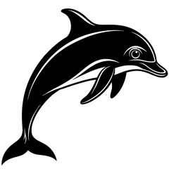 Obraz premium Dolphin silhouette Vector
