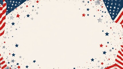 Obraz premium Vintage American Flag Background with copy space, for USA National Day celebration banner or poster design