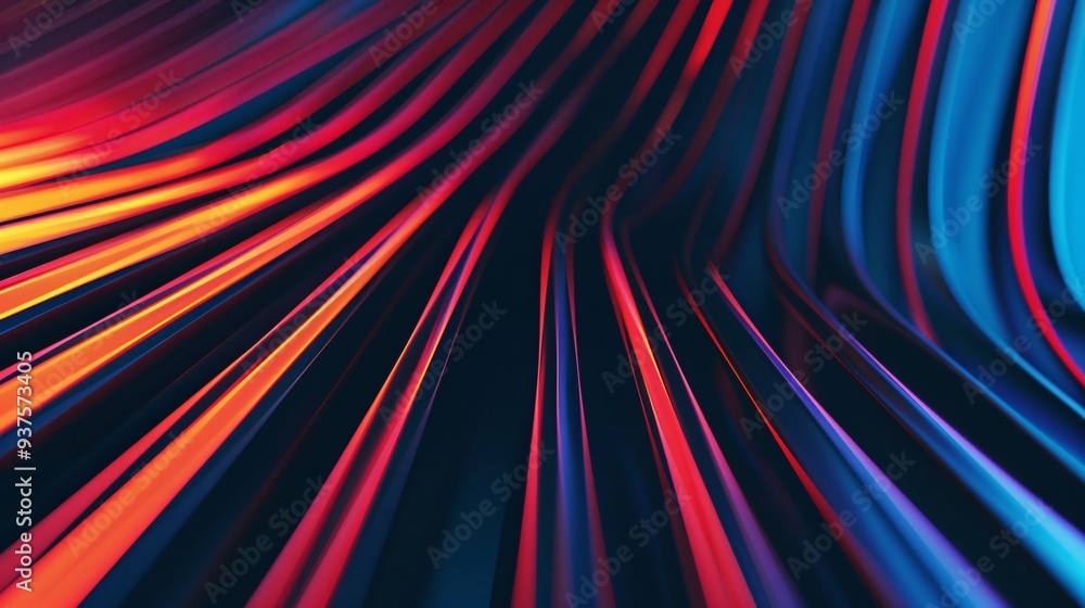 Poster abstract background with flowing lines of color