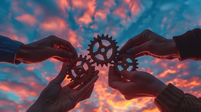 The interconnected gears