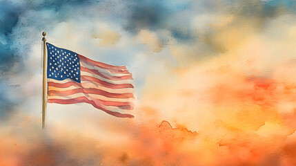 American symbol of 4th of july independence day democracy and patriotism. AI generative.