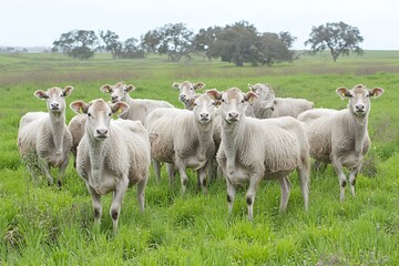 Sheep Standing in a Field