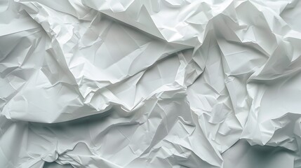 Fototapeta premium High resolution image of a white paper sheet crumpled and then spread out AI generated illustration