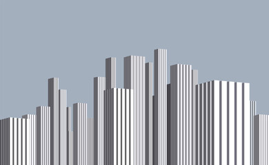 Obraz premium City block of a modern city. Vector illustration. Sketch for creativity.