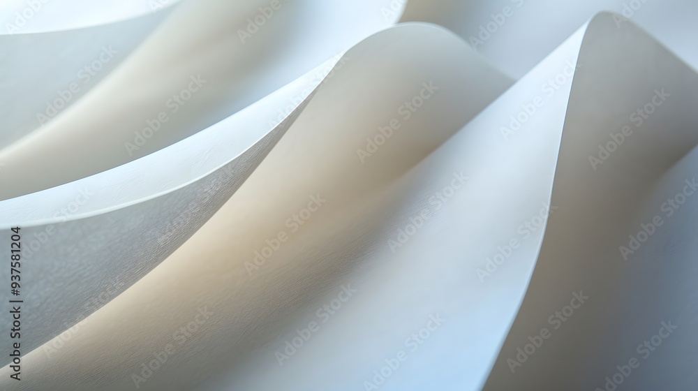 Aufkleber in-depth view of paper texture in a minimalistic light ai generated illustration