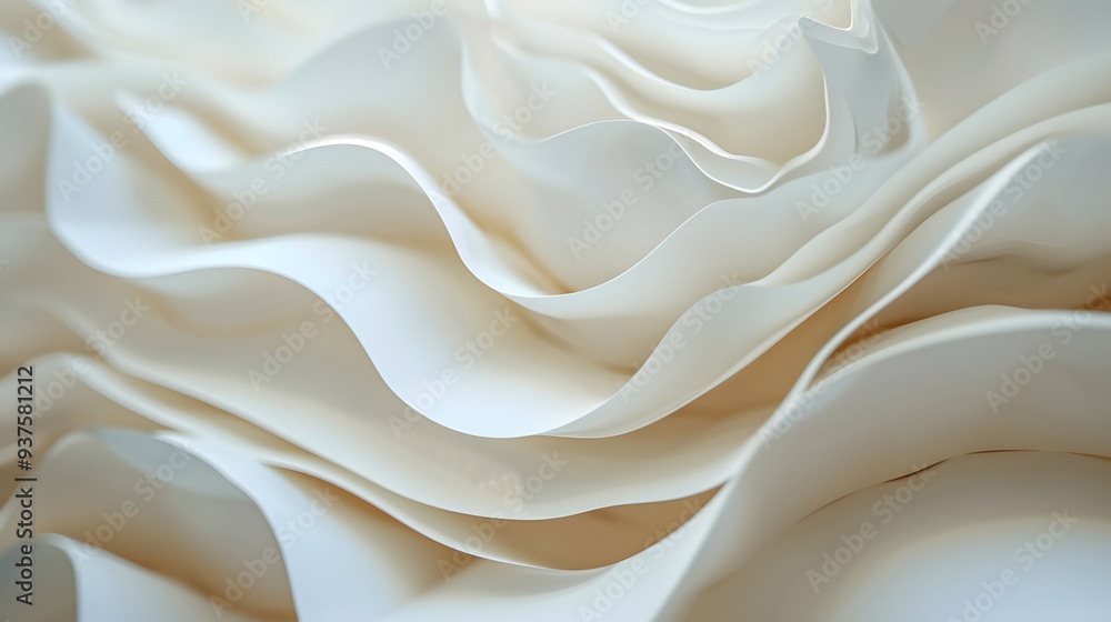 Poster In-depth view of paper texture in a minimalistic light AI generated illustration