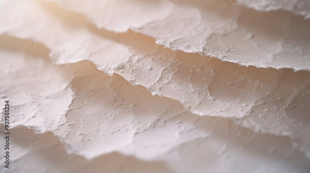 Poster In-depth view of paper texture in a minimalistic light AI generated illustration