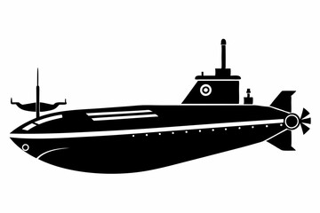 submarine silhouette vector illustration