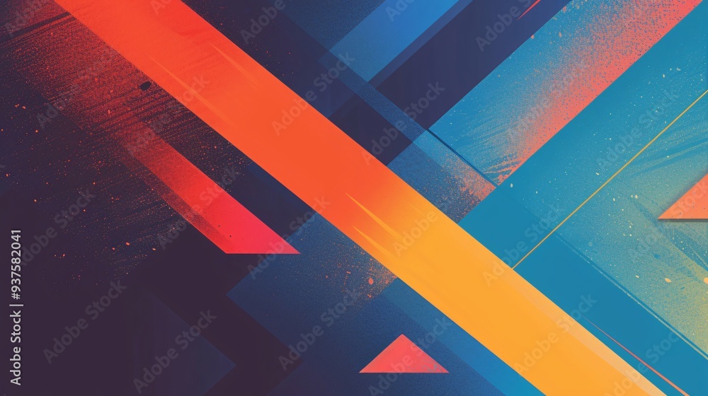 Poster abstract geometric background with colorful shapes and textures