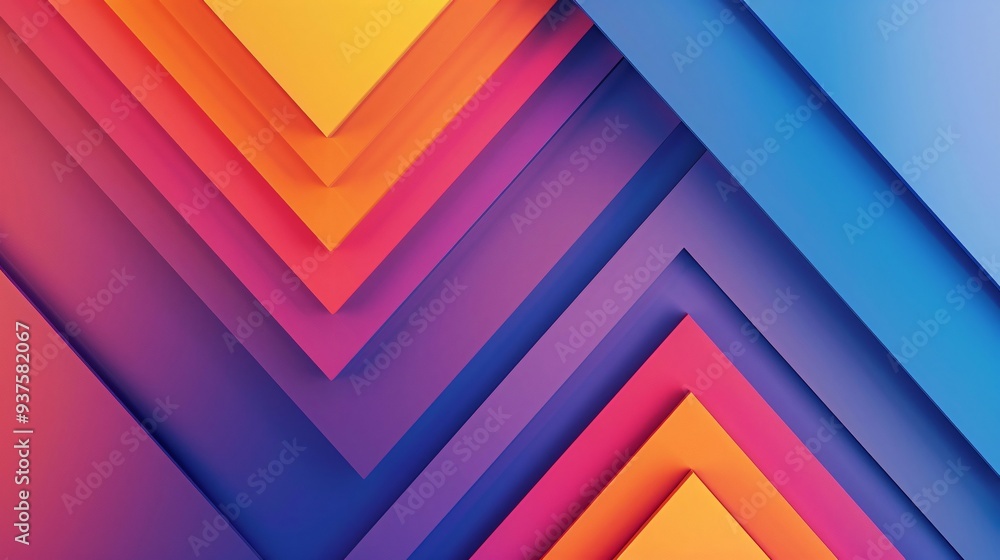 Poster abstract background with colorful triangles