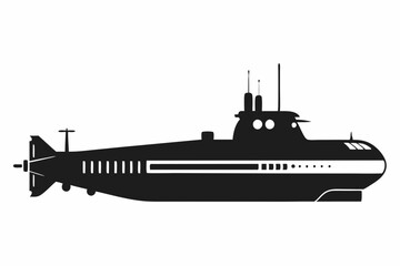 submarine silhouette vector illustration