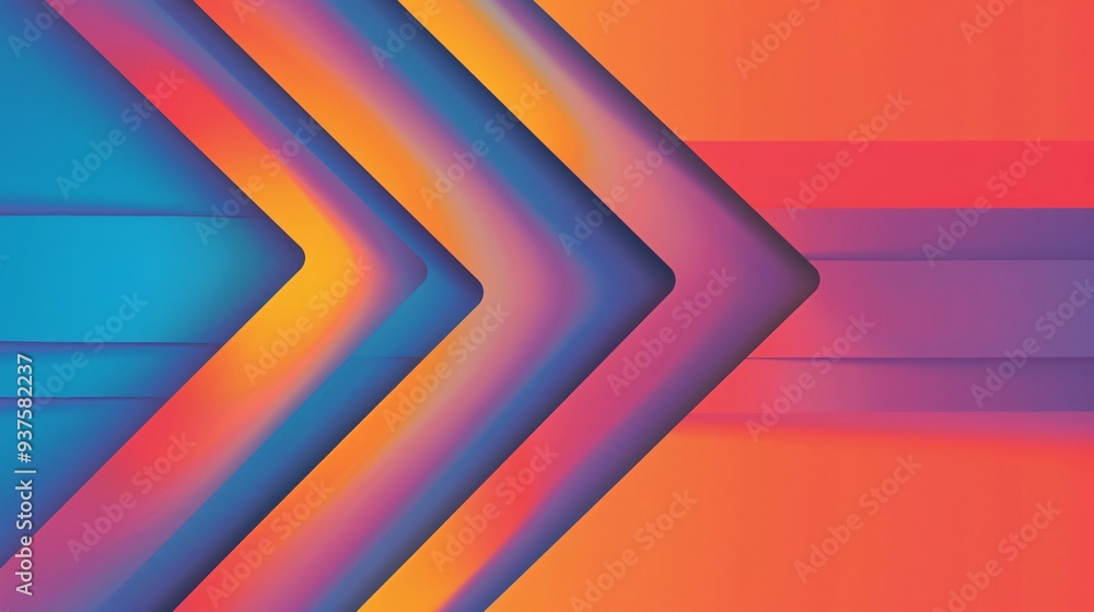 Poster abstract geometric background with vibrant color gradient