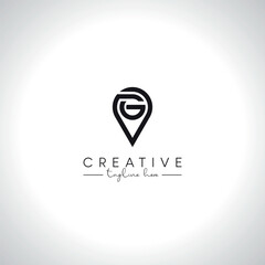 Abstract Modern Location Logo Design. Initial Letter G Logo Vector Symbol.