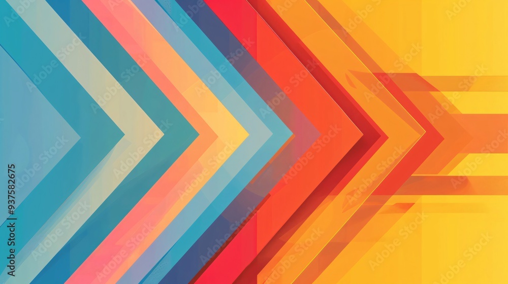 Poster abstract geometric background with colorful shapes and lines