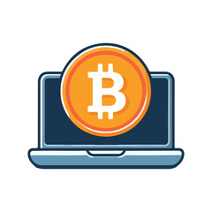 Bitcoin Logo and Vector Illustration.